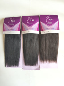 EI Yaki 100% Human Hair Extensions Yaki Weave 8"