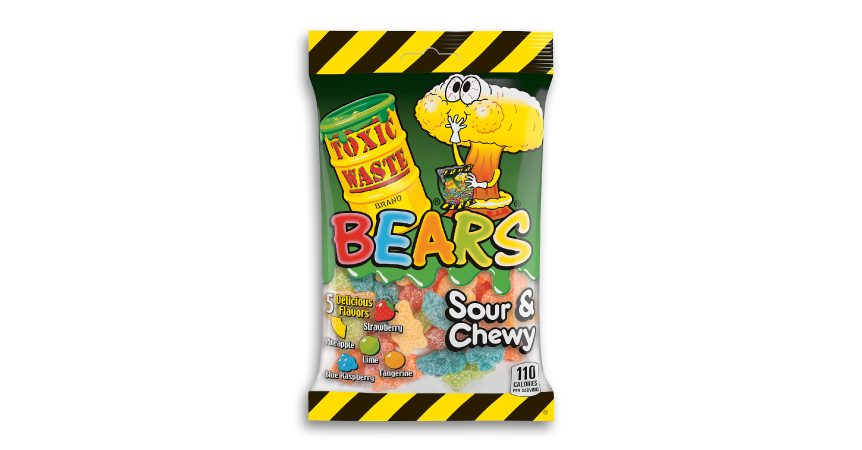 Toxic Waste Bears Sour & Chewy 142g Halal