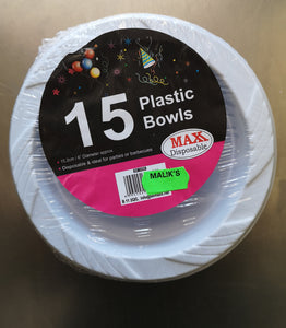 Disposable Bowls 15pk 6"