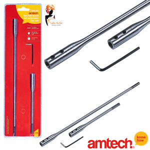 Amtech 3pc Flat Wood Bit Extension Bar Set