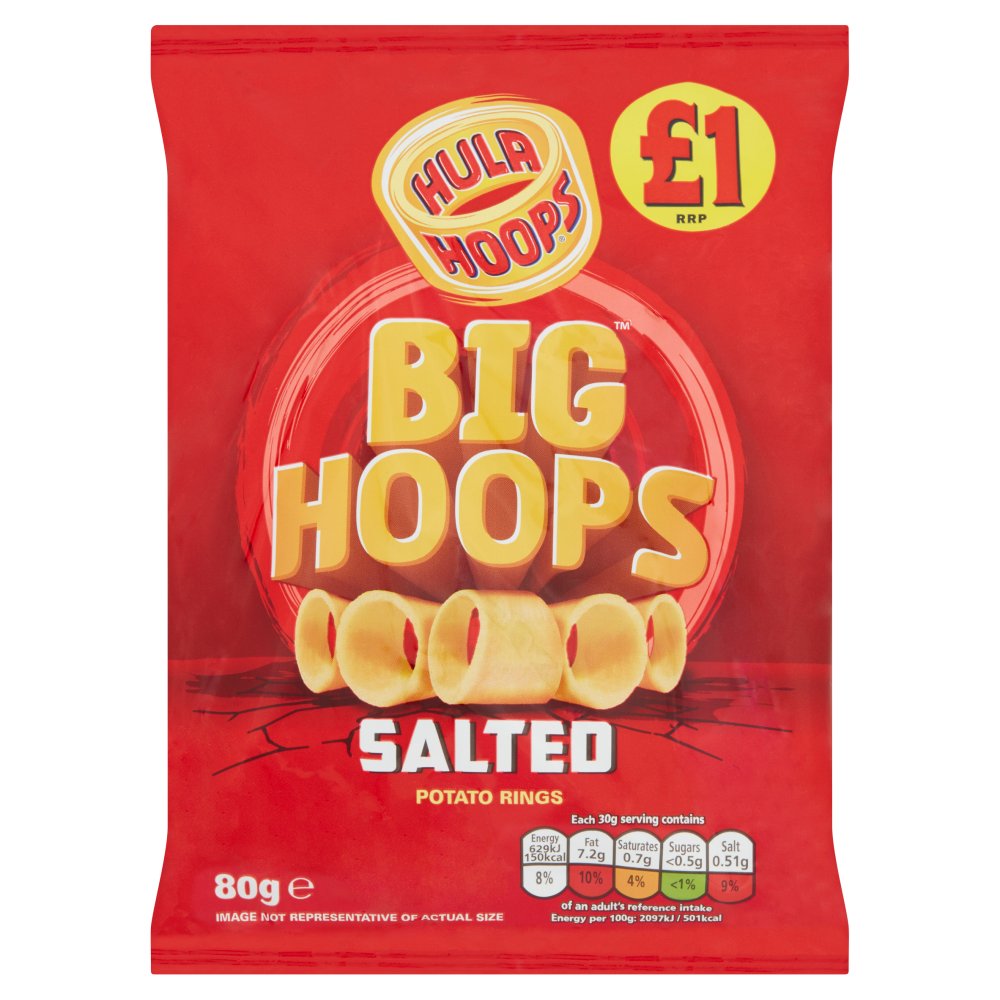 Hula Hoops Big Hoops Salted 80g
