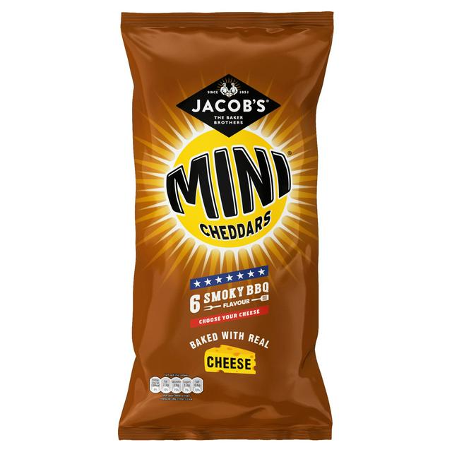 Jacob's Mini Cheddars Smoky BBQ Flavour 6 pack 150g