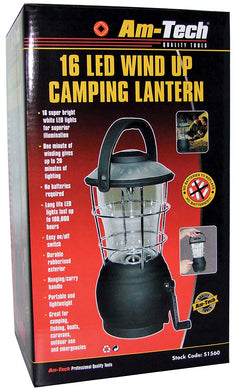 Am-Tech 16 LED Wind Up Camping Lantern