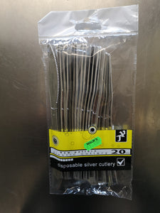 Disposable Silver Knives 20pcs