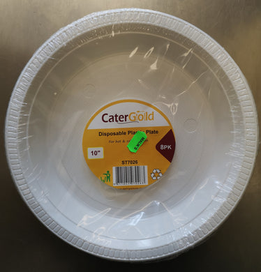 Disposable Plastic Plate 8pk 10