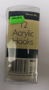 Acrylic Hooks 12pk