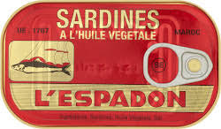 L'ESPADON Sardines in Vegetable Oil