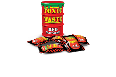 Toxic Waste Red Sour Candy Drum 42g