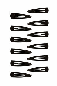 Black Snappy Clips Pack of 12
