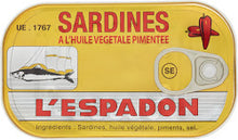 Load image into Gallery viewer, L&#39;ESPADON Sardines in Vegetable Oil